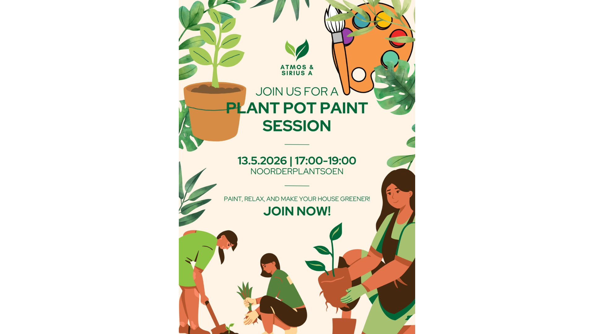 Plant pot paint session